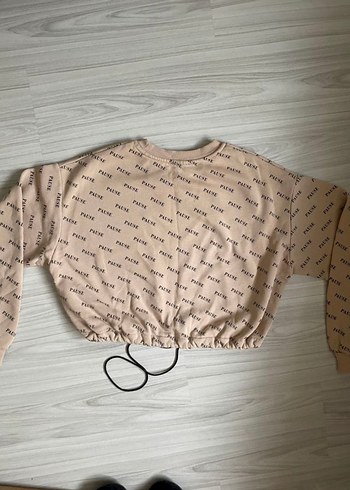 Koton Koton Bej Baskılı Kadın Triko Sweatshirt