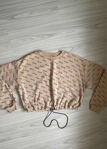 Koton Bej Baskılı Kadın Triko Sweatshirt
