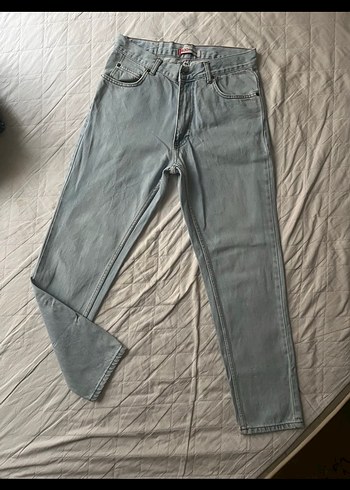Gri Denim Bol Kesim Jean