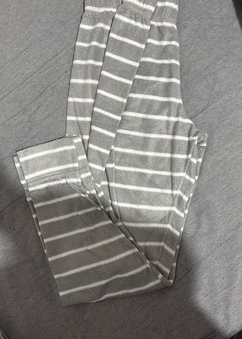 s Beden Gri Çizgili Erkek Triko Pijama Takımı