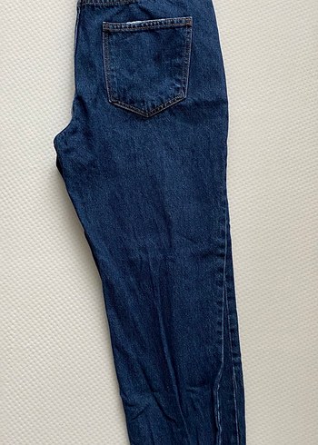 42 Beden lacivert Renk Düğmeli Lacivert Kadın Denim Pantolon