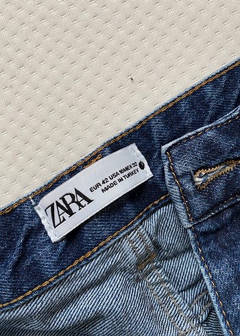 42 Beden Düğmeli Lacivert Kadın Denim Pantolon