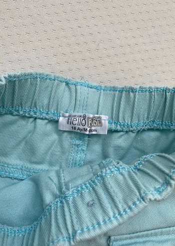 HelloBaby Düğmeli Turkuaz Erkek Çocuk Denim Şort
