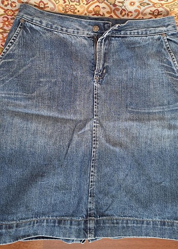 Denim Midi Kadın Etek