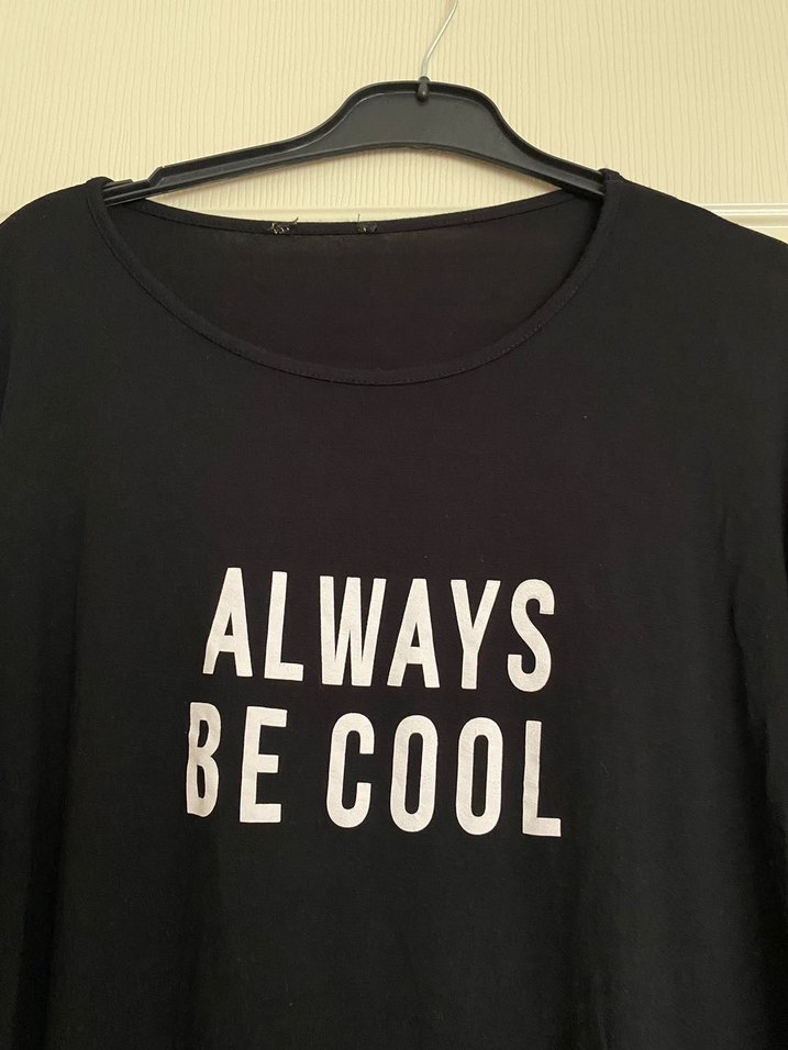 Siyah Baskılı Hamile Uzun Kollu Tişört - Görsel 2