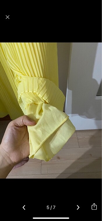40 Beden sarı Renk Touche Pantolon etek