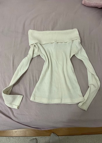 Bershka Bej Straplez Uzun Kollu Kadın Kazak