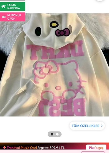 Pembe Kapüşonlu Kadın Sweatshirt