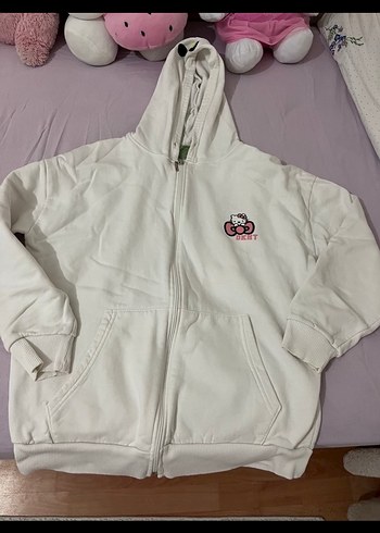 s Beden Pembe Kapüşonlu Kadın Sweatshirt