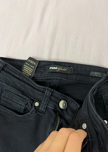 s Beden siyah Renk Kemer Detaylı Siyah Kadın Midi Kot Pantolon