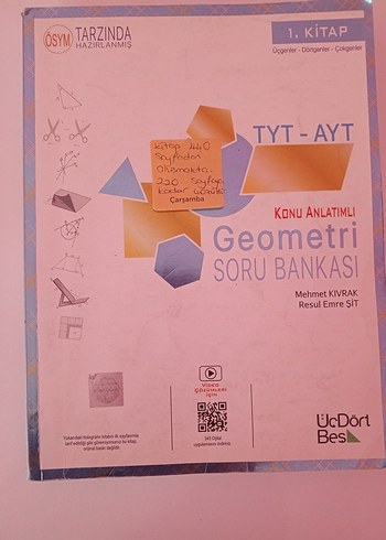 TYT-AYT 345 Geometri Soru Bankası 1. Kitap
