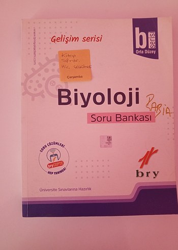 BRY Gelişim Serisi Biyoloji Soru Bankası Orta Düzey
