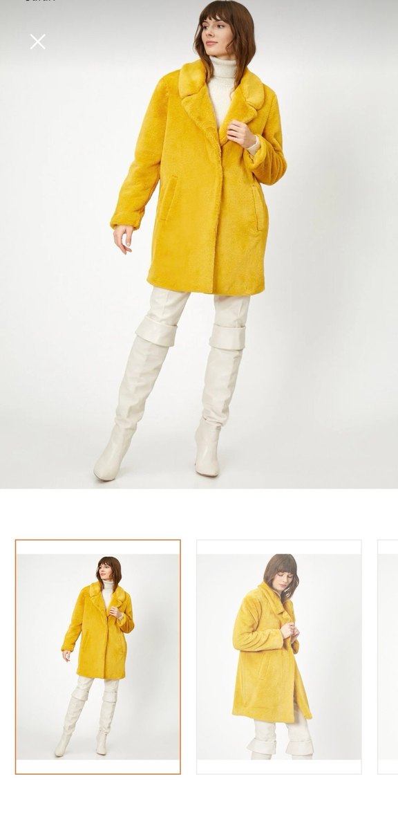 Koton Sarı kürk - Görsel 2