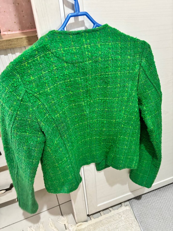 Yeşil Tüvit ceket - Görsel 3