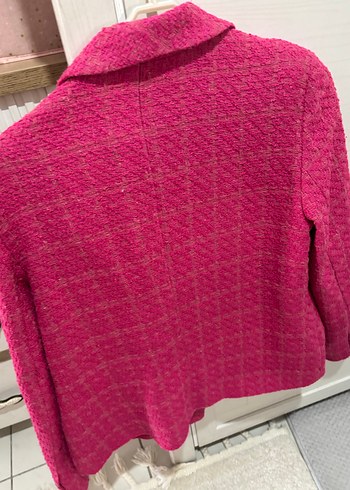 Pembe tüvit  blazer ceket - Görsel 3