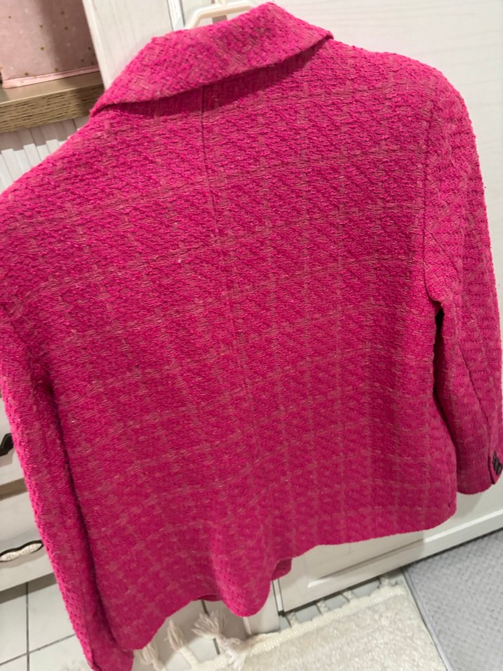 Pembe tüvit  blazer ceket - Görsel 3