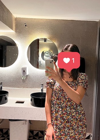 34 Beden çeşitli Renk Çiçek Desenli Bohem Midi Elbise