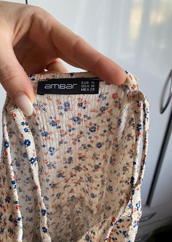 m Beden Şeffaf Askılı Pembe Batik Midi Elbise