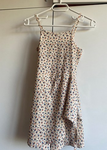 Şeffaf Askılı Pembe Batik Midi Elbise