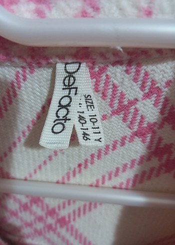 Düğmeli Pembe Ekose Kışlık Kız çocuk Gömlek - Görsel 2