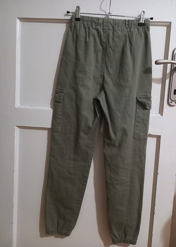 Yeşil likralı Salaş kız çocuk Pantolon - Görsel 2