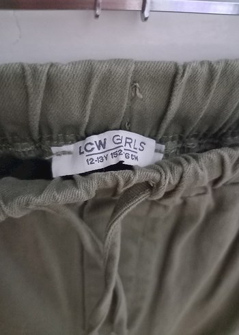 Yeşil likralı Salaş kız çocuk Pantolon - Görsel 3