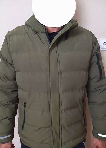 Erkek Kapüşonlu Haki Outdoor Mont - Görsel 3