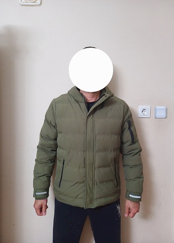 Erkek Kapüşonlu Haki Outdoor Mont - Görsel 4