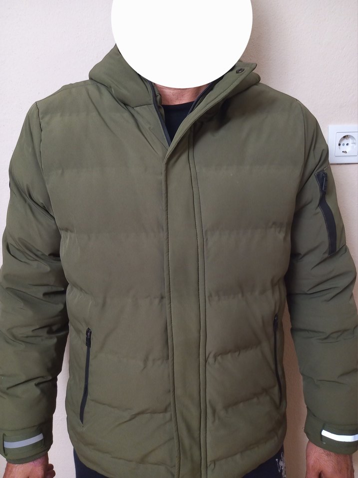 Erkek Kapüşonlu Haki Outdoor Mont - Görsel 3