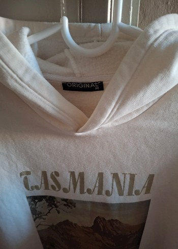 Baskılı Beyaz Kadın Sweatshirt - Görsel 3