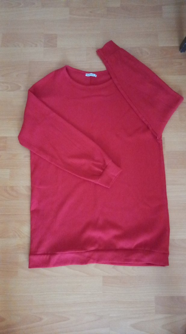 Kırmızı Kadın tunik Normal Kesim - Görsel 2