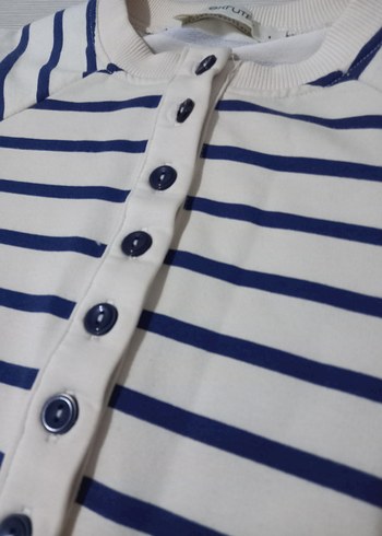 Aeropostale Düğmeli Çizgili Kadın Sweatshirt