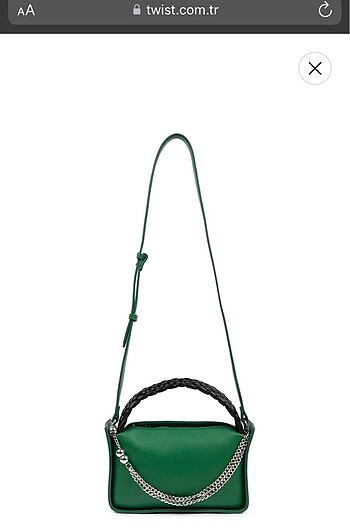 Twist Twist Yeşil askılı çanta zincir detaylı