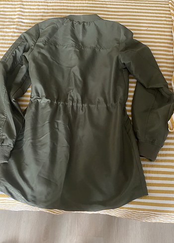 Kadın Haki Fermuarlı yağmurluk - Görsel 4