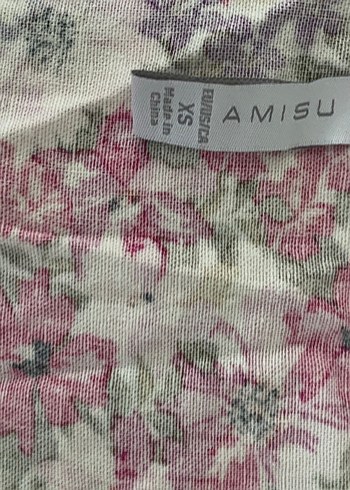 Çiçek Desenli Pembe bağlamalı gömlek - Görsel 2