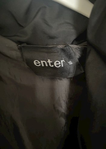 Düğmeli Siyah Kadın Kışlık Mont - Görsel 2