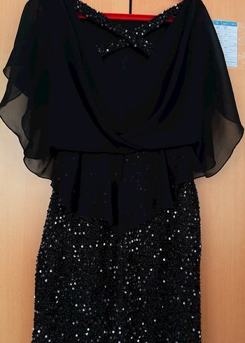 Siyah Drapeli Mini Gösterişli Kadın Elbise - Görsel 6