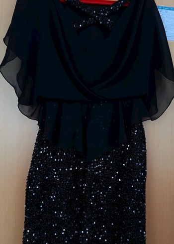 Siyah Drapeli Mini Gösterişli Kadın Elbise - Görsel 3