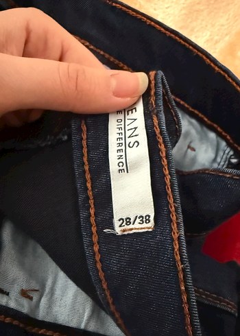 Kadın Mavi Elastik Denim Pantolon - Görsel 3