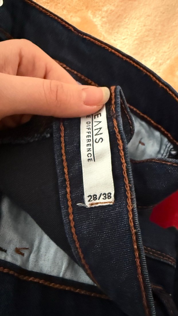 Kadın Mavi Elastik Denim Pantolon - Görsel 3