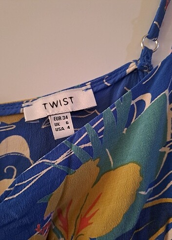 34 Beden Twist midi boy elbise 