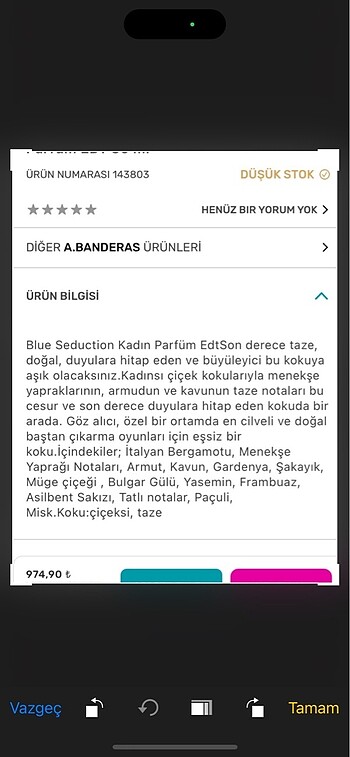 Beden Renk Antonio Banderas Blue Seduction EDT