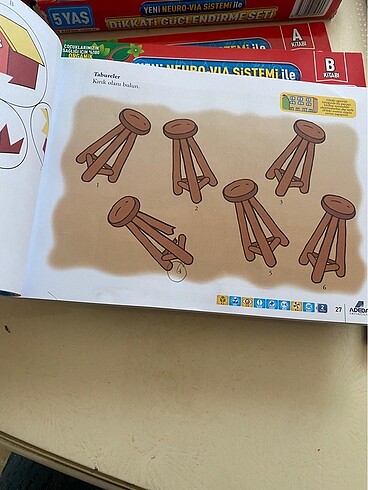 Beden Renk 5-6 yaş etkinlik dikkat güçlendirme seti