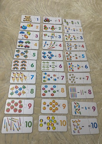 Beden Renkli Matematik Eğitici Puzzle Seti