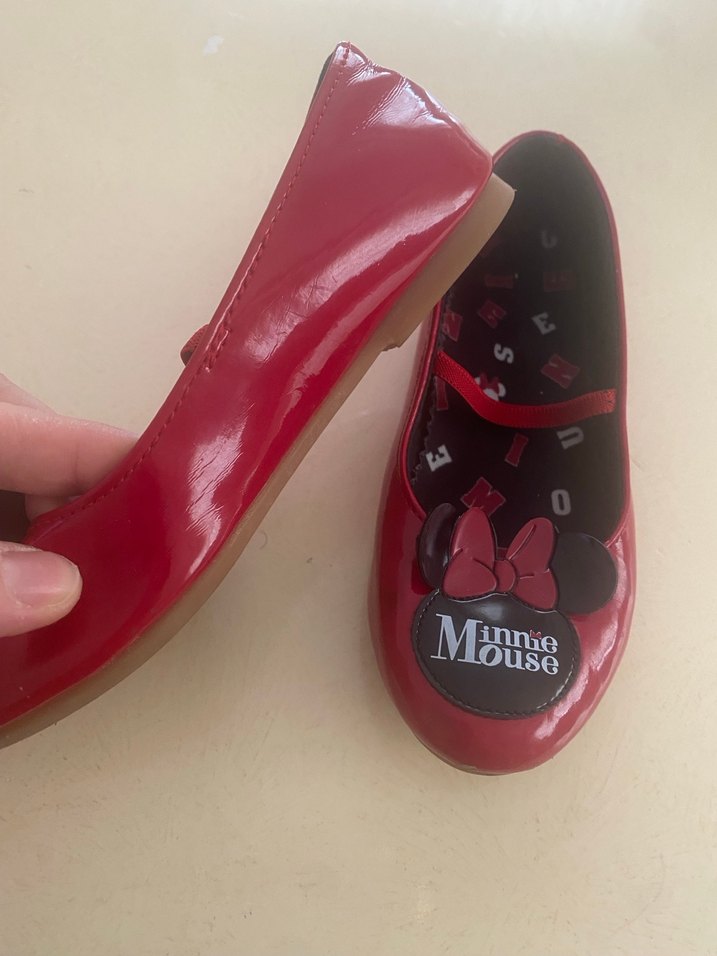 Kız Çocuk Kırmızı Minnie Mouse Babet - Görsel 4