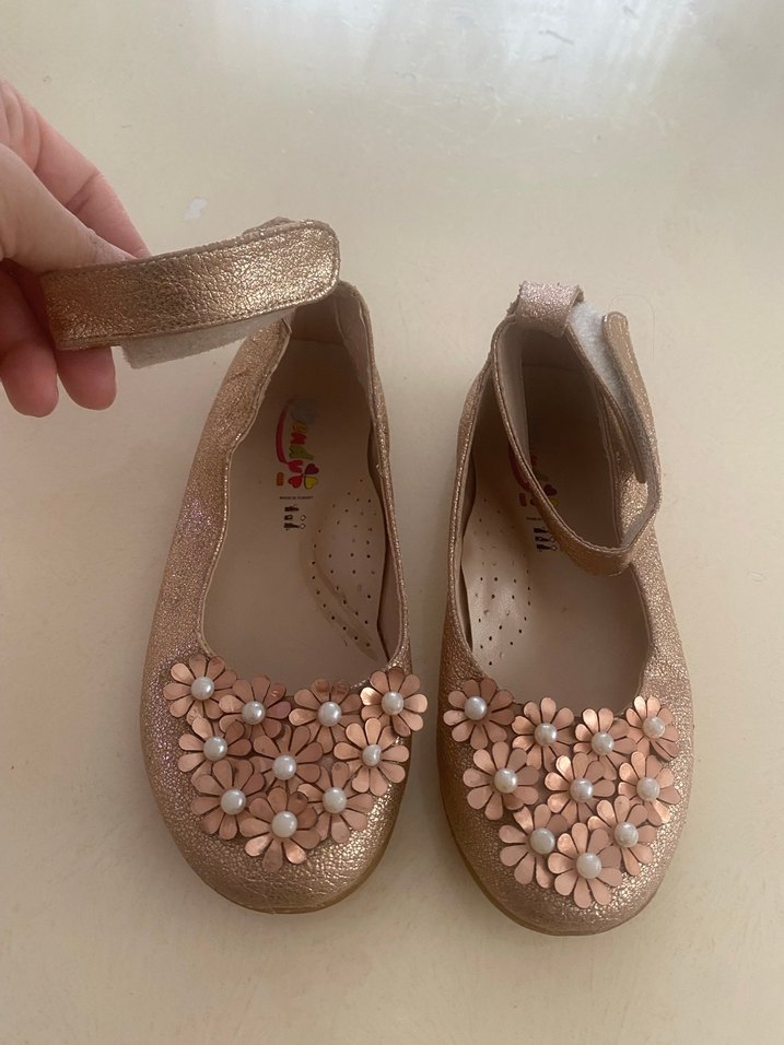 Çiçekli  Kız Babet Ayakkabı - Görsel 2