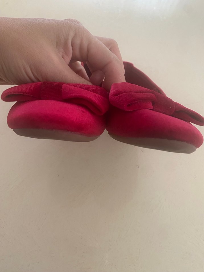 Kız Çocuk Kırmızı Fiyonklu Babet - Görsel 2