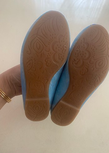 Kız Çocuk Mavi Baskılı Elsa Babet Ayakkabı - Görsel 3