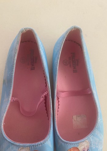 Kız Çocuk Mavi Baskılı Elsa Babet Ayakkabı - Görsel 4