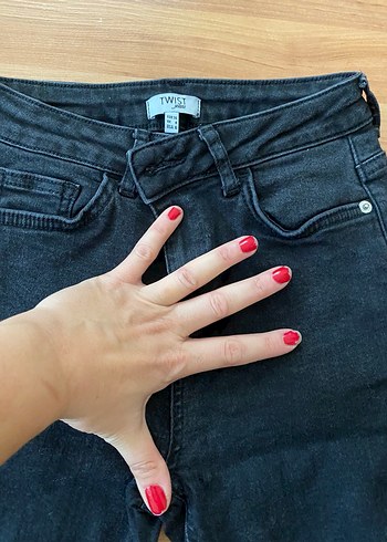 Siyah Kadın Denim Pantolon - Görsel 3